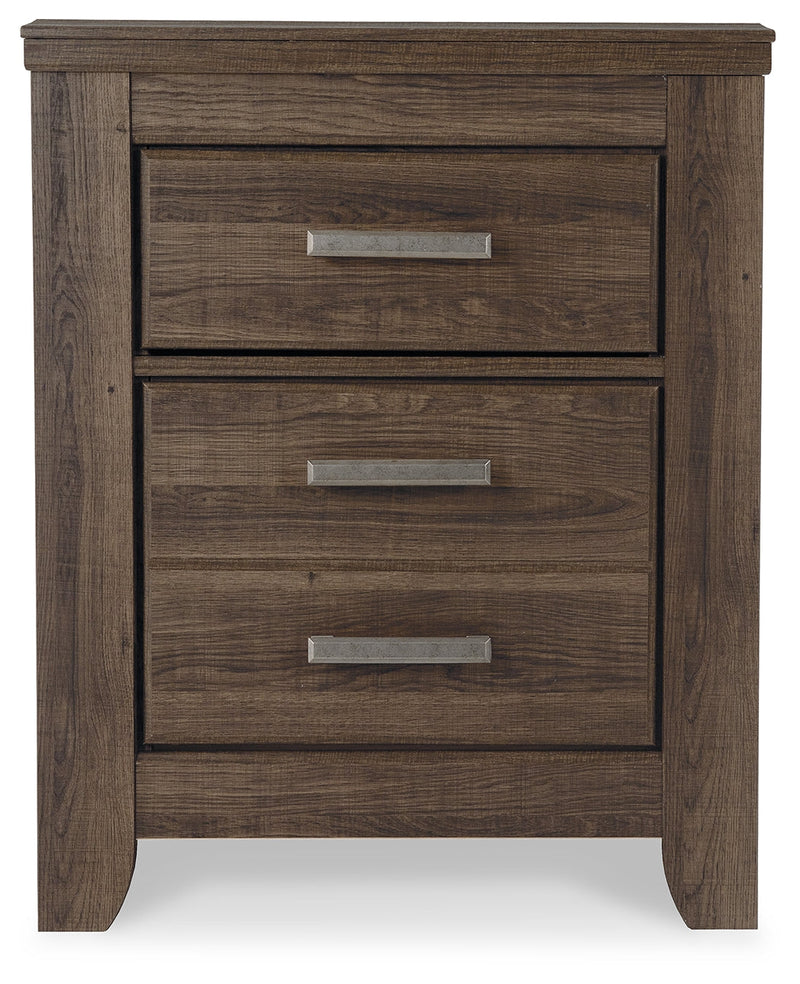 Juararo King Poster Bed with Mirrored Dresser and Nightstand in Dark Brown - PKG014151