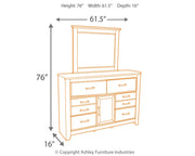 Juararo King Poster Bed with Mirrored Dresser and Nightstand in Dark Brown - PKG014151
