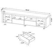 Jude 2-door Engineered Wood 79-inch TV Stand High Gloss White - 704262