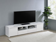 Jude 2-door Engineered Wood 79-inch TV Stand High Gloss White - 704262