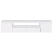 Jude 2-door Engineered Wood 79-inch TV Stand High Gloss White - 704262