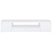 Jude 2-door Engineered Wood 79-inch TV Stand High Gloss White - 704262