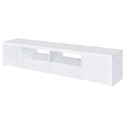 Jude 2-door Engineered Wood 79-inch TV Stand High Gloss White - 704262