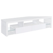 Jude 2-drawer Engineered Wood 71-inch TV Stand High Gloss White - 704251
