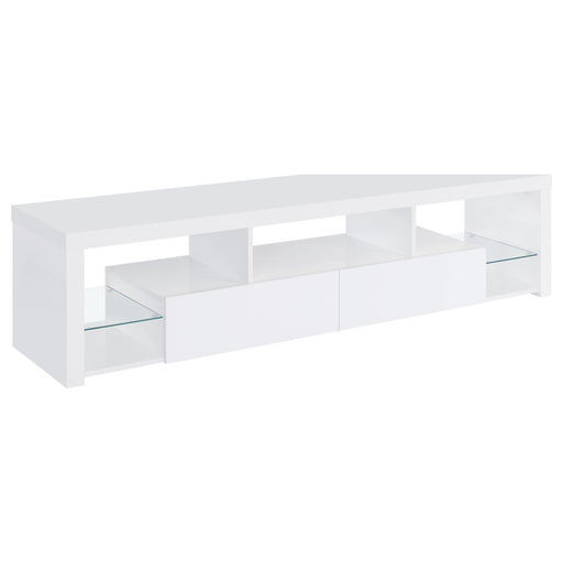 Jude 2-drawer Engineered Wood 71-inch TV Stand High Gloss White - 704251