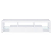 Jude 2-drawer Engineered Wood 71-inch TV Stand High Gloss White - 704251