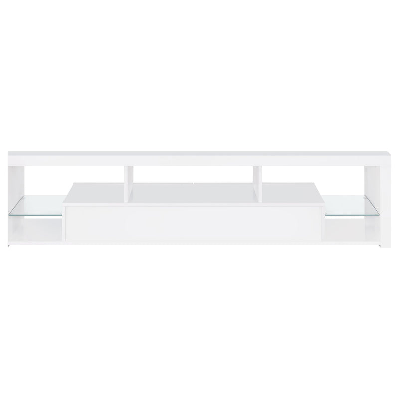 Jude 2-drawer Engineered Wood 71-inch TV Stand High Gloss White - 704251
