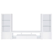 Jude 3-piece 71-inch TV Entertainment Center White High Gloss - 704251-SET
