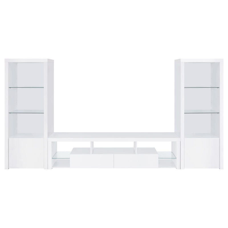 Jude 3-piece 71-inch TV Entertainment Center White High Gloss - 704251-SET