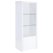 Jude 3-shelf Engineered Wood Media Tower High Gloss White - 704254