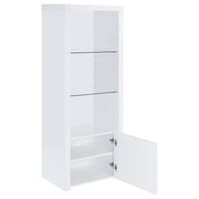 Jude 3-shelf Engineered Wood Media Tower High Gloss White - 704254