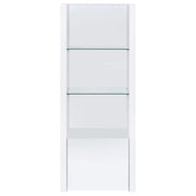 Jude 3-shelf Engineered Wood Media Tower High Gloss White - 704254