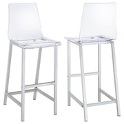 Juelia Clear Acrylic Bar Chair Chrome (Set of 2) - 100295