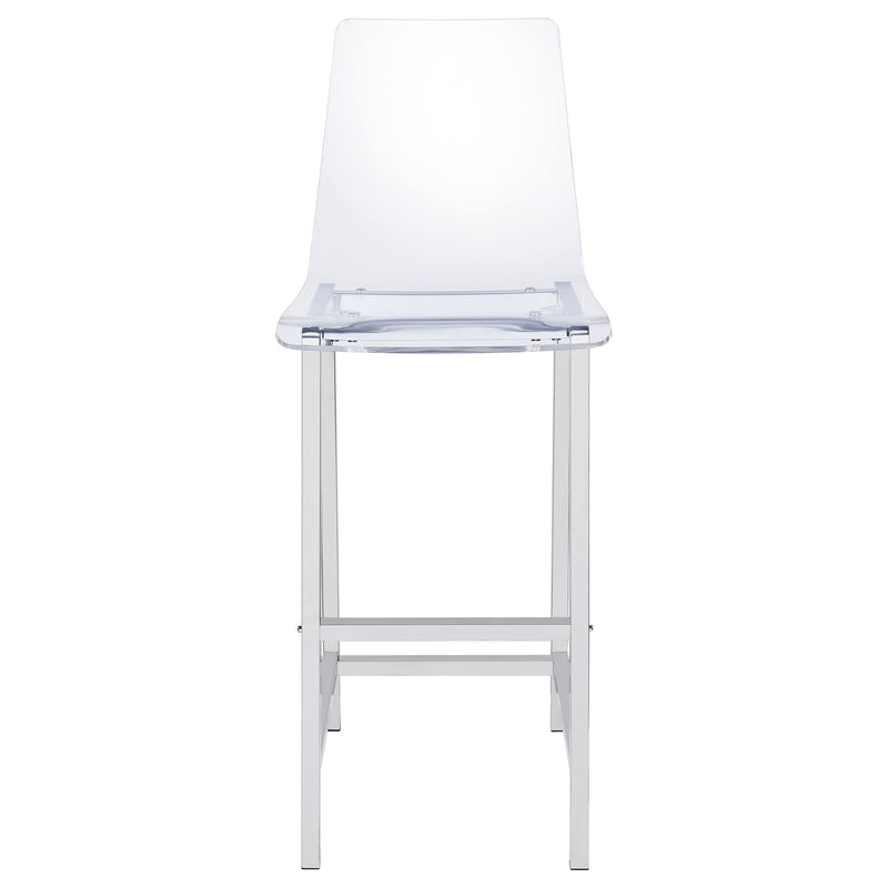 Juelia Clear Acrylic Bar Chair Chrome (Set of 2) - 100295