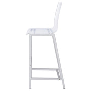 Juelia Clear Acrylic Bar Chair Chrome (Set of 2) - 100295