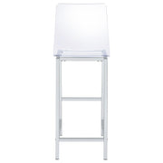 Juelia Clear Acrylic Bar Chair Chrome (Set of 2) - 100295