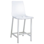 Juelia Clear Acrylic Counter Chair Chrome (Set of 2) - 100265