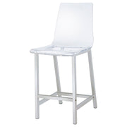 Juelia Clear Acrylic Counter Chair Chrome (Set of 2) - 100265