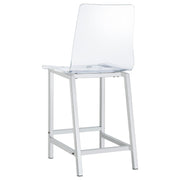 Juelia Clear Acrylic Counter Chair Chrome (Set of 2) - 100265