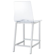 Juelia Clear Acrylic Counter Chair Chrome (Set of 2) - 100265