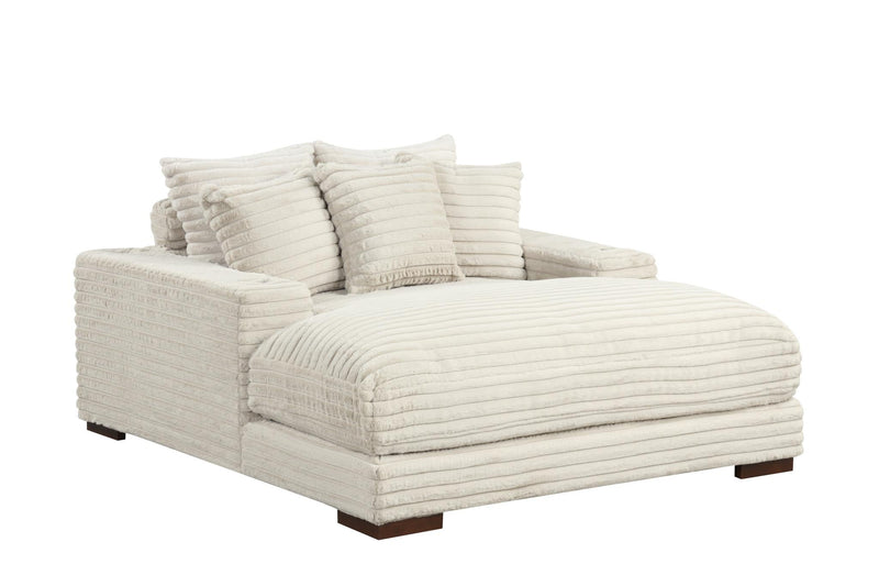 Julia - Beige Chaise Lounge with Two Cup Holder, USB Type-C - L723-CH