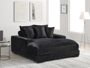Julia - Black Chaise Lounge with Two Cup Holder, USB Type-C - L720-CH