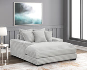 Julia - Gray Chaise Lounge with Two Cup Holder, USB Type-C - L721-CH