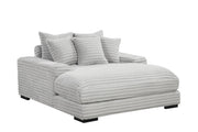 Julia - Gray Chaise Lounge with Two Cup Holder, USB Type-C - L721-CH
