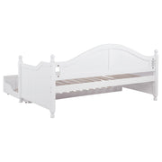 Julie Ann Wood Twin Daybed with Trundle White - 300053