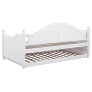 Julie Ann Wood Twin Daybed with Trundle White - 300053