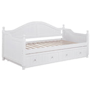 Julie Ann Wood Twin Daybed with Trundle White - 300053