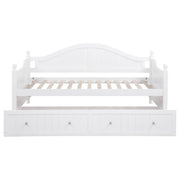 Julie Ann Wood Twin Daybed with Trundle White - 300053