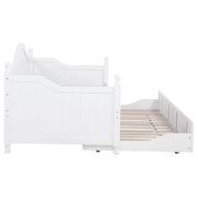 Julie Ann Wood Twin Daybed with Trundle White - 300053