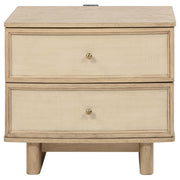 Kailani 2-drawer Nightstand Bedside Table Beige Oak - 225042