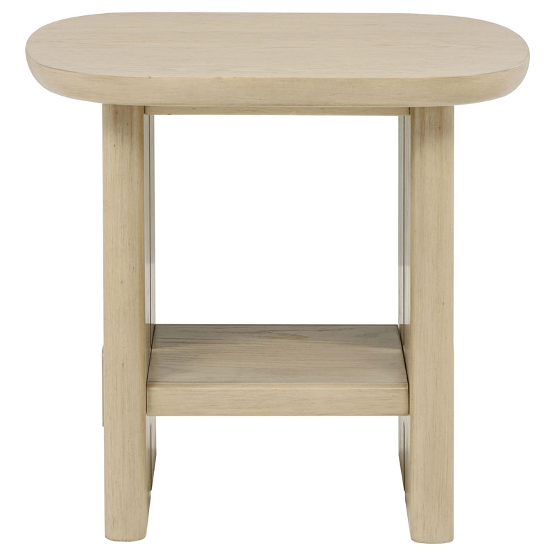 Kailani 2-piece Coastal Coffee and End Table Set Beige Oak - 706588-S2