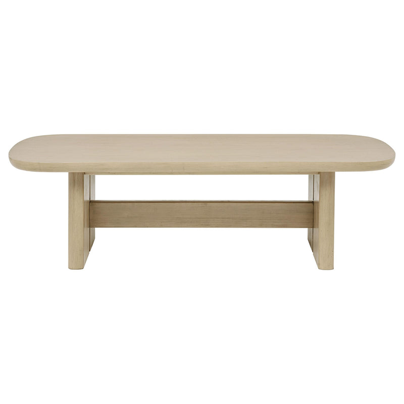 Kailani 2-piece Coastal Coffee and End Table Set Beige Oak - 706588-S2