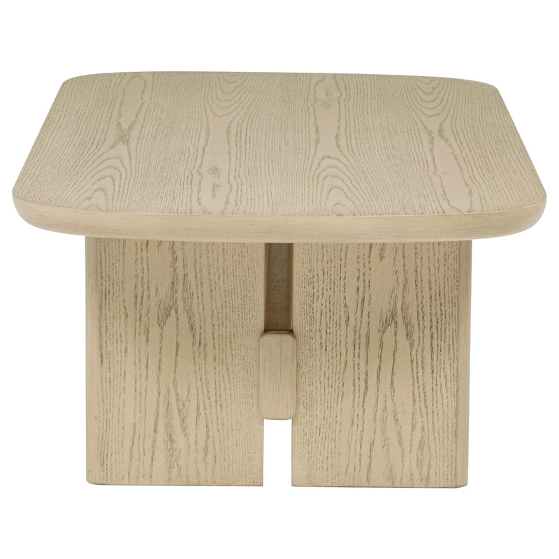 Kailani 2-piece Coastal Coffee and End Table Set Beige Oak - 706588-S2