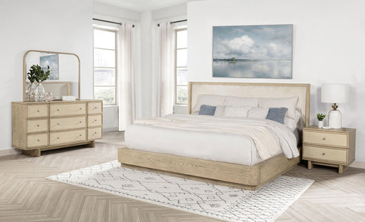 Kailani 4-piece Eastern King Bedroom Set Beige Oak - 225041KE-S4