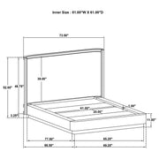 Kailani 4-piece Queen Bedroom Set Beige Oak - 225041Q-S4