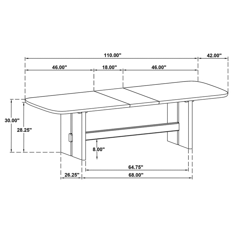 Kailani 7-piece Rectangular Wood Dining Table Set Beige Oak - 109381-S7