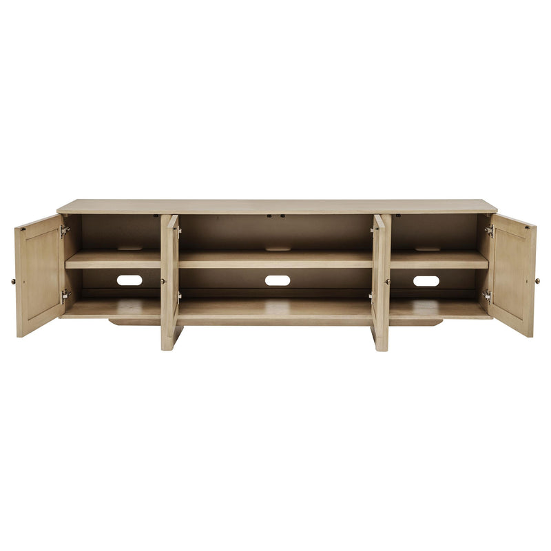 Kailani 79-inch 4-door Cane TV Stand Media Console Beige Oak - 706583