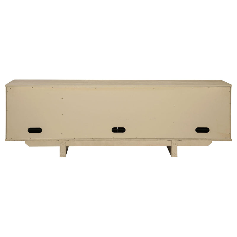Kailani 79-inch 4-door Cane TV Stand Media Console Beige Oak - 706583