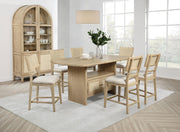 Kailani Rattan Cane Counter Side Chair Beige Oak (Set of 2) - 109389