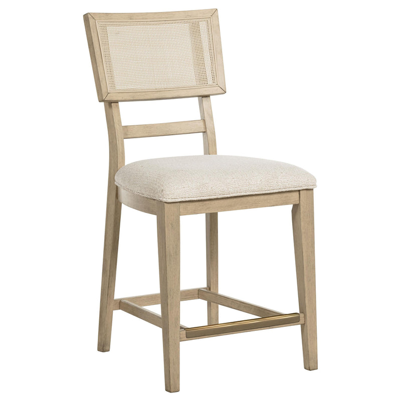 Kailani Rattan Cane Counter Side Chair Beige Oak (Set of 2) - 109389