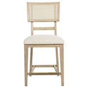 Kailani Rattan Cane Counter Side Chair Beige Oak (Set of 2) - 109389