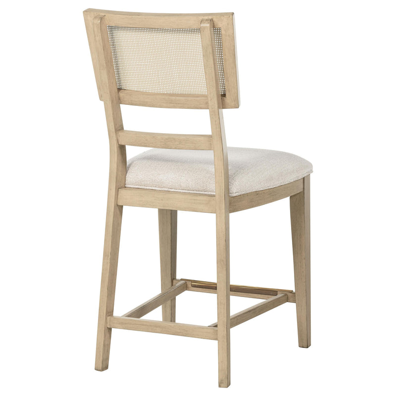 Kailani Rattan Cane Counter Side Chair Beige Oak (Set of 2) - 109389