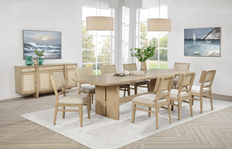 Kailani Rattan Cane Dining Side Chair Beige Oak (Set of 2) - 109382
