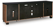 Kallari Warm Brown/Black 84" TV Stand - W737-78