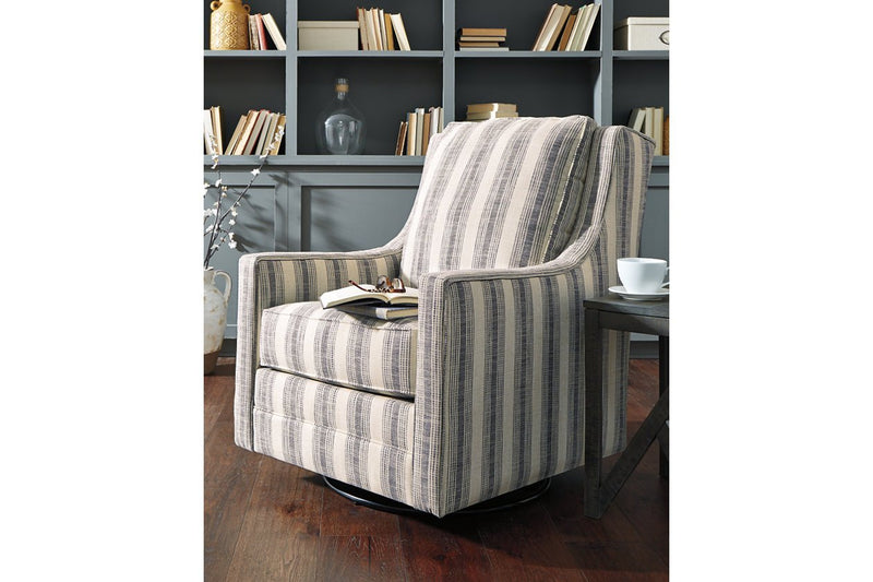 Kambria Ivory/Black Accent Chair - Lara FurnitureAccent Chair