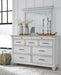 Kanwyn Whitewash Bedroom Mirror - Gate FurnitureMirror